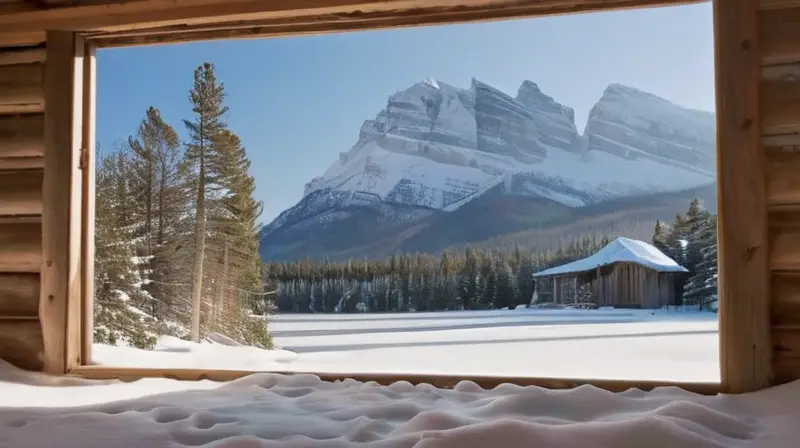Un paisaje invernal sereno con nieve