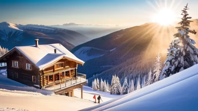 Un paisaje invernal de montañas cubiertas de nieve