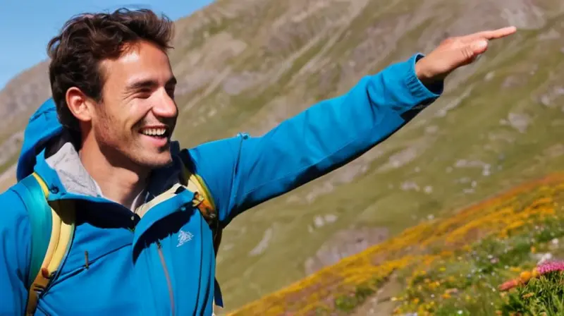 Kilian Jornet y su pareja sonríen en un paisaje montañoso soleado