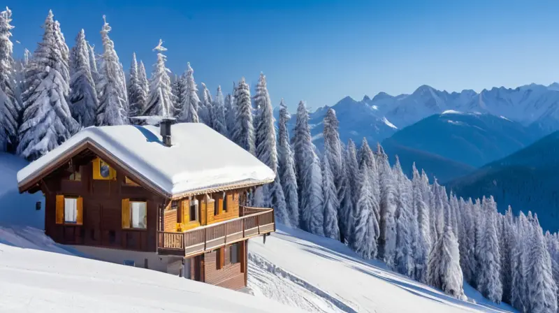 Un paisaje invernal de montañas cubiertas de nieve