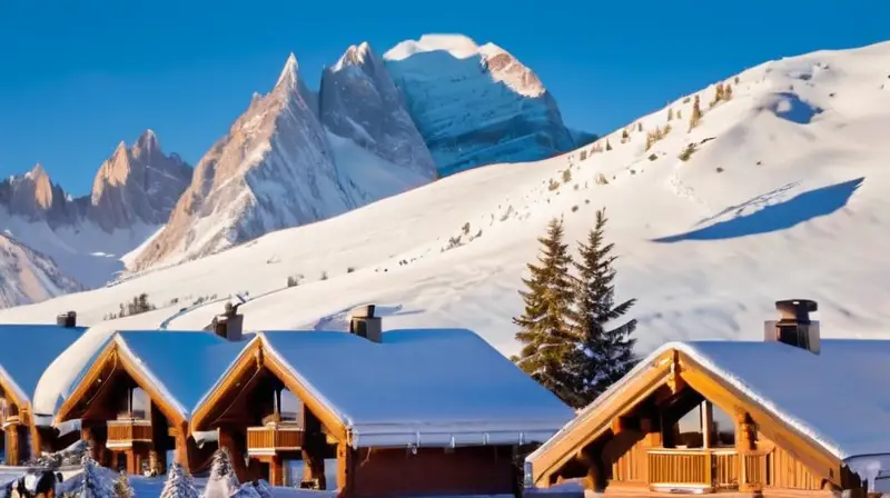 Un paisaje invernal de montañas nevadas