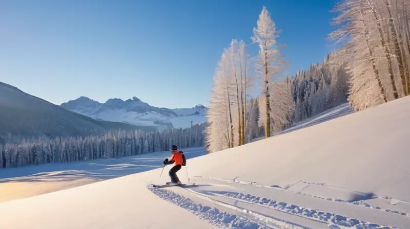 Un paisaje invernal con montañas nevadas