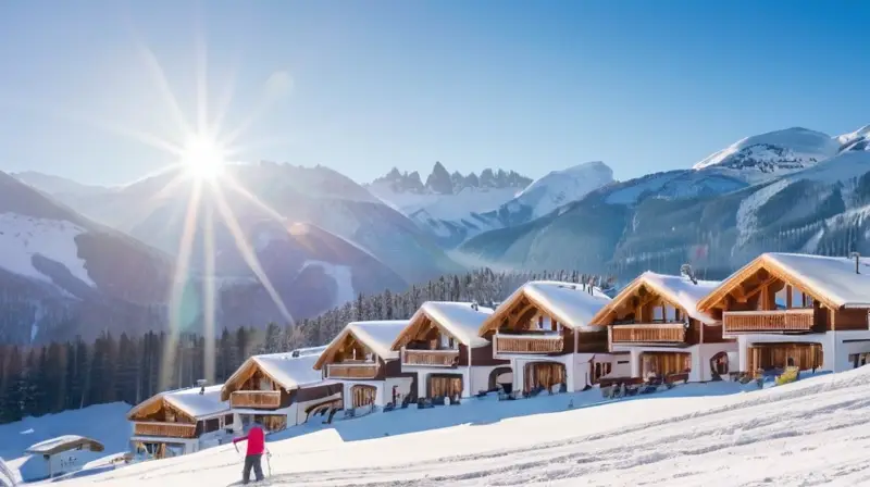 Un paisaje invernal idílico con nieve