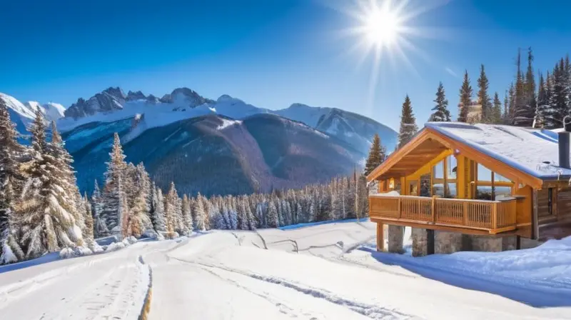 Un paisaje invernal de montañas nevadas