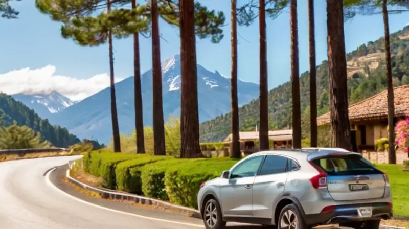 Un hermoso viaje por una carretera montañosa rodeada de naturaleza