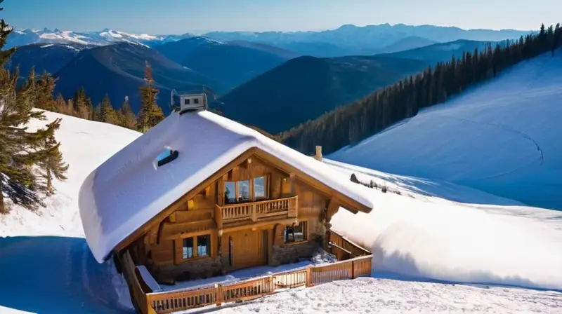 Un paisaje invernal con montañas nevadas