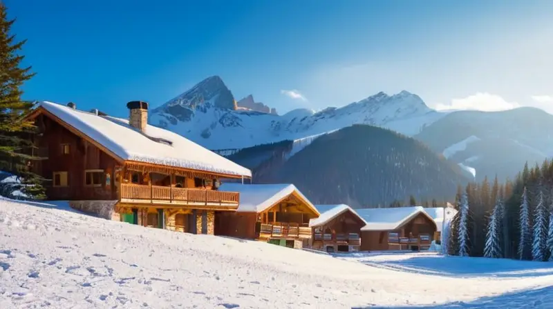 Un paisaje invernal de montañas cubiertas de nieve