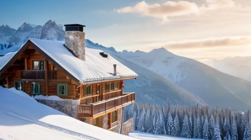 Un paisaje invernal con montañas nevadas