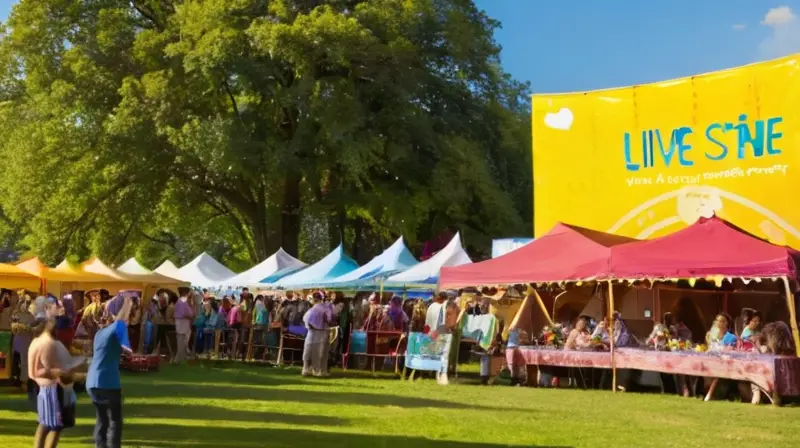 Un festival vibrante con gente diversa