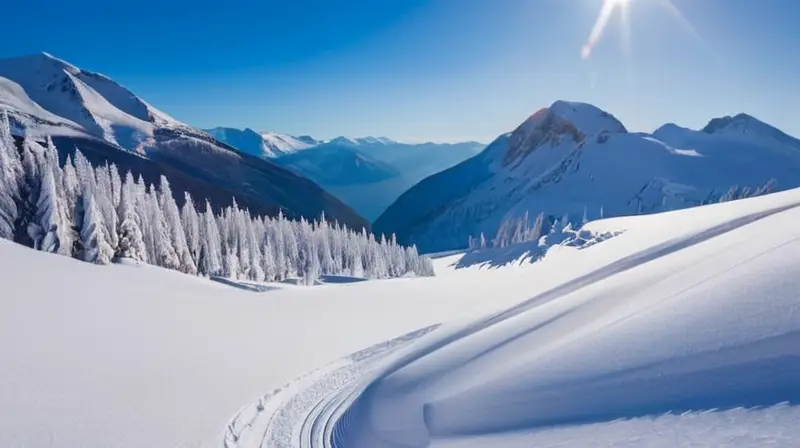 Un paisaje invernal sereno con montañas nevadas