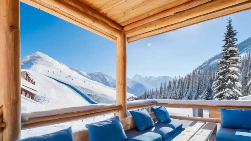 Un paisaje invernal vibrante con montañas nevadas