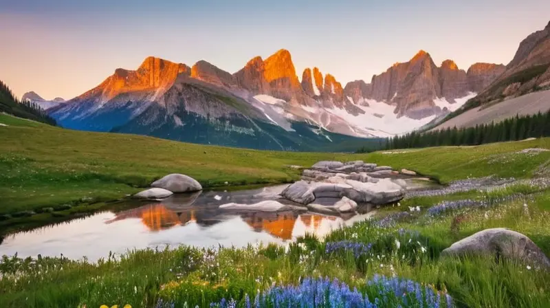 Un paisaje montañoso impresionante con picos nevados