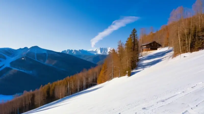 Un paisaje invernal vibrante con esquiadores