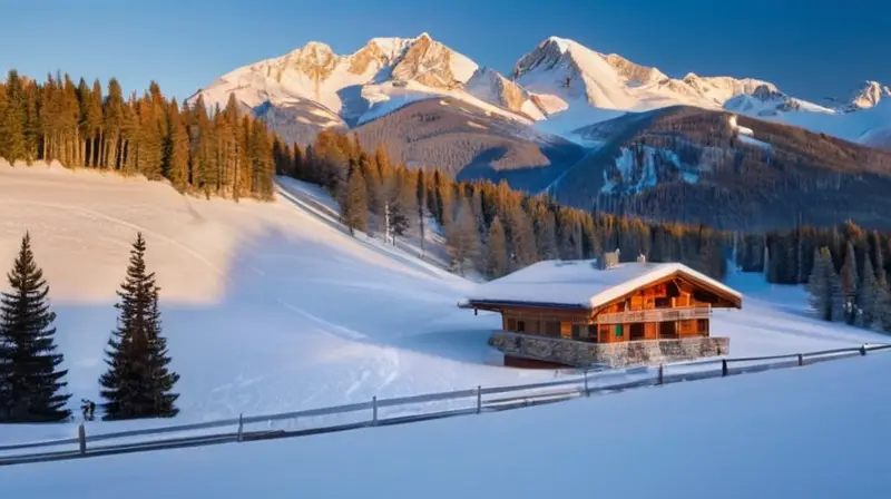 Un paisaje invernal vibrante con esquiadores en acción