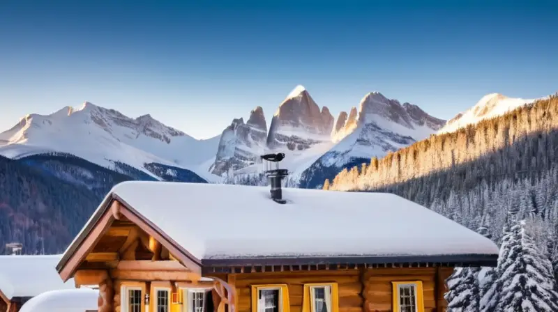 Un paisaje invernal de montañas nevadas