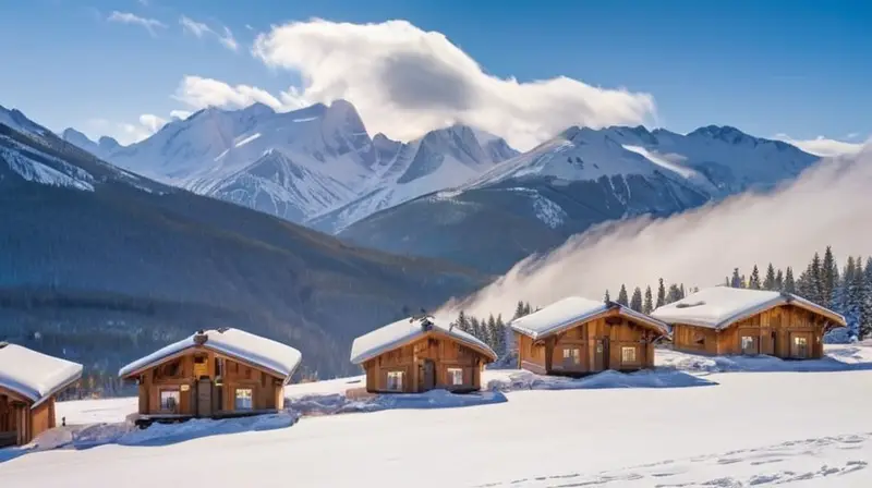 Montañas nevadas con picos afilados