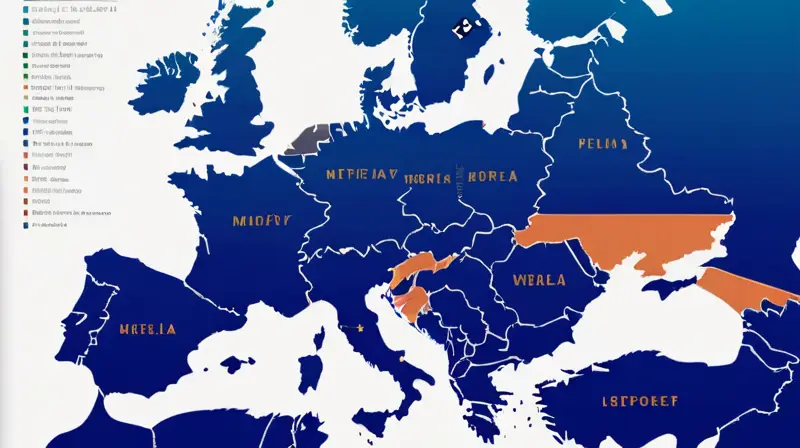 Infografía moderna y colorida sobre precios de pases de esquí en Europa, con gráficos, mapas y un diseño armonioso