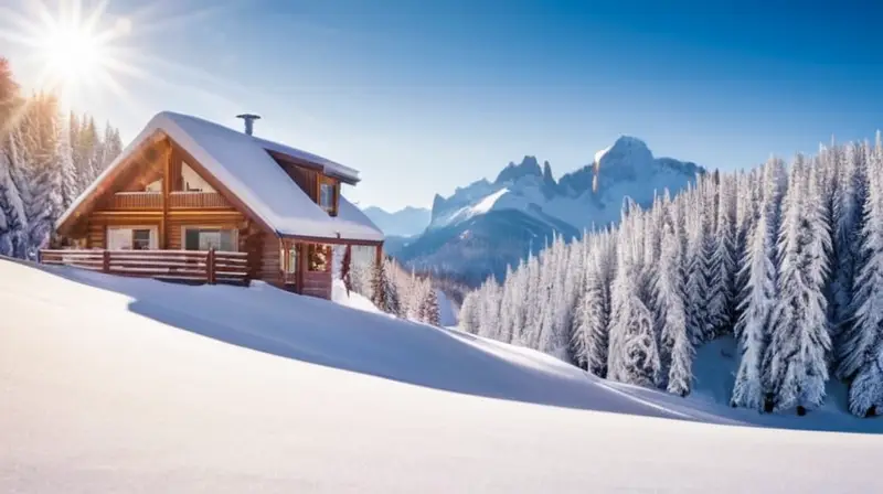 Un paisaje invernal de montañas nevadas