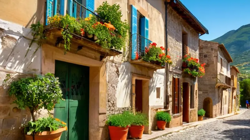 Un encantador pueblo de casas de piedra