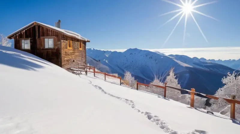 Un resort de esquí abandonado cubierto de nieve