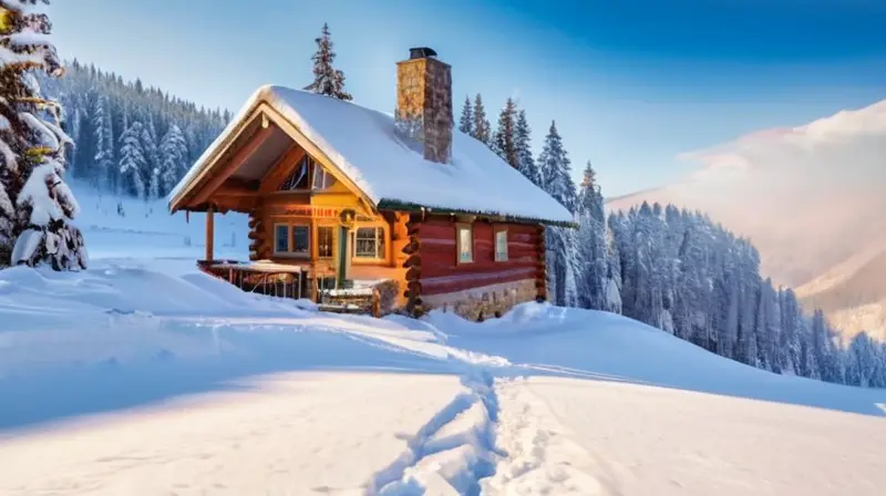 Un paisaje invernal lleno de nieve