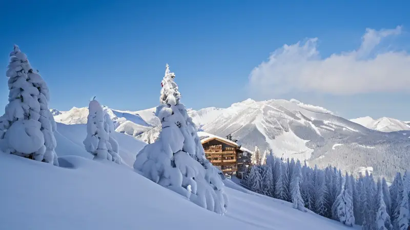 Un paisaje invernal de montañas cubiertas de nieve