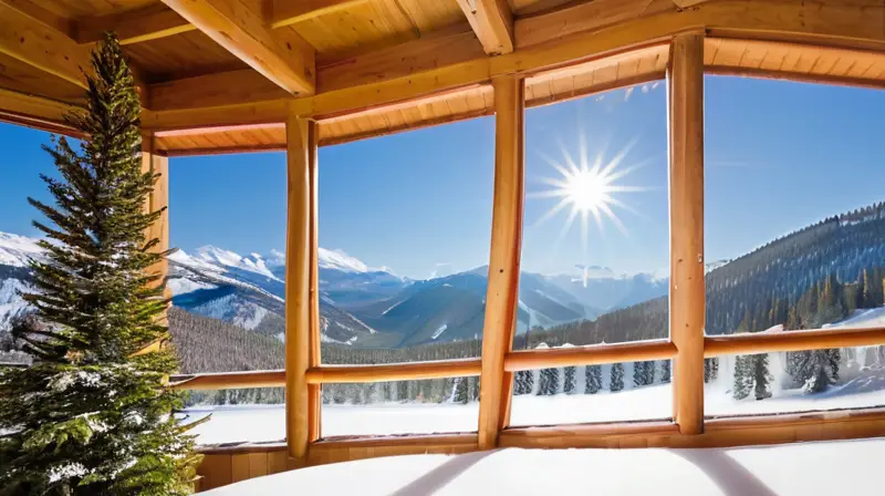 Un paisaje invernal idílico con montañas nevadas, esquiadores coloridos y naturaleza vibrante