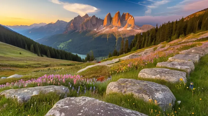 Un paisaje alpino impresionante con montañas