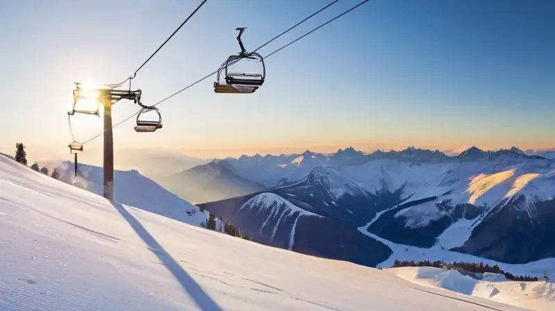 Un paisaje invernal de montañas nevadas