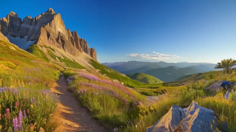 Un paisaje montañoso impresionante con valles verdes