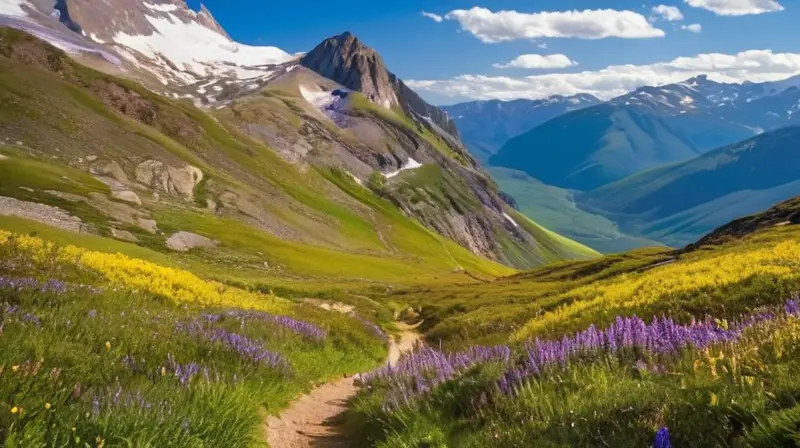 Un paisaje natural vibrante con montañas