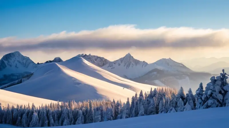 Un paisaje invernal sereno y dinámico