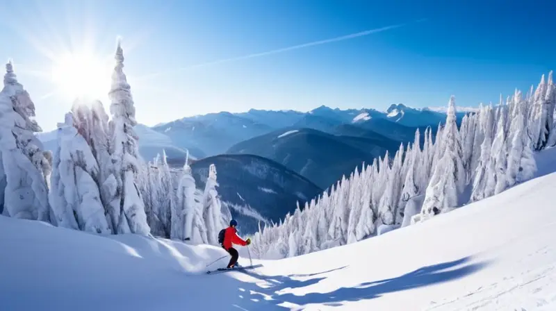 Un paisaje invernal de montañas nevadas