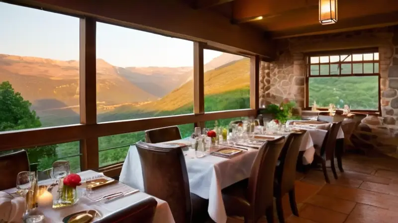 Un acogedor restaurante con mesas de madera