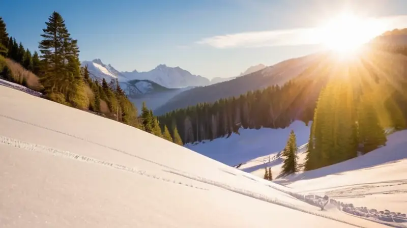 Un paisaje invernal de montañas cubiertas de nieve