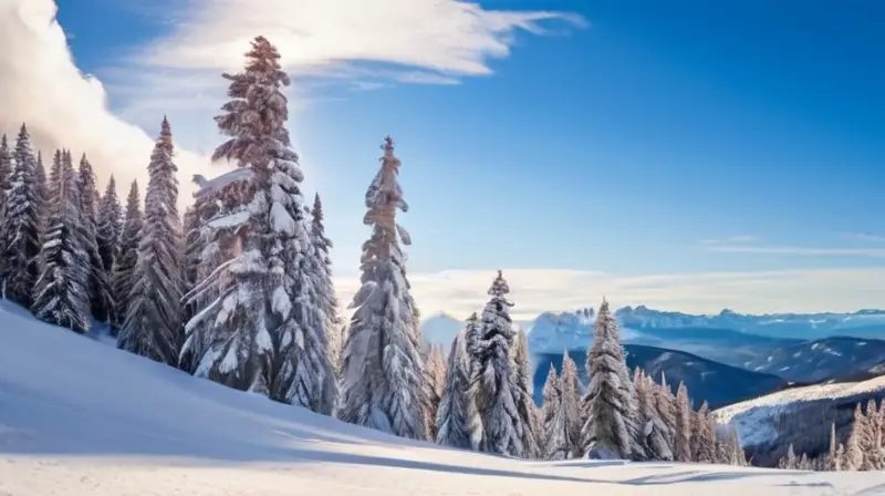 Esquidores en montañas nevadas disfrutan de un vibrante evento de deportes de invierno bajo un cielo azul