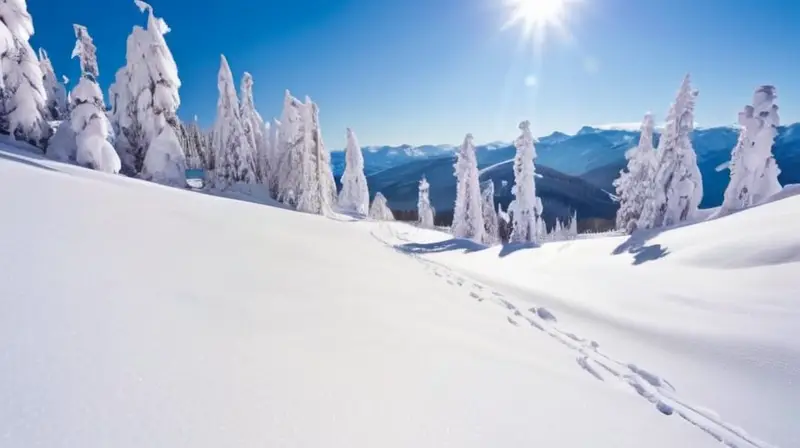 Un paisaje invernal vibrante con esquiadores