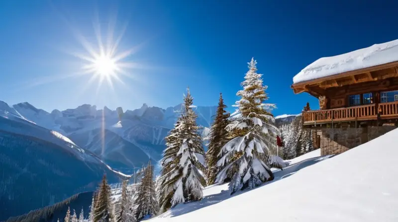 Un paisaje invernal vibrante con esquiadores en acción