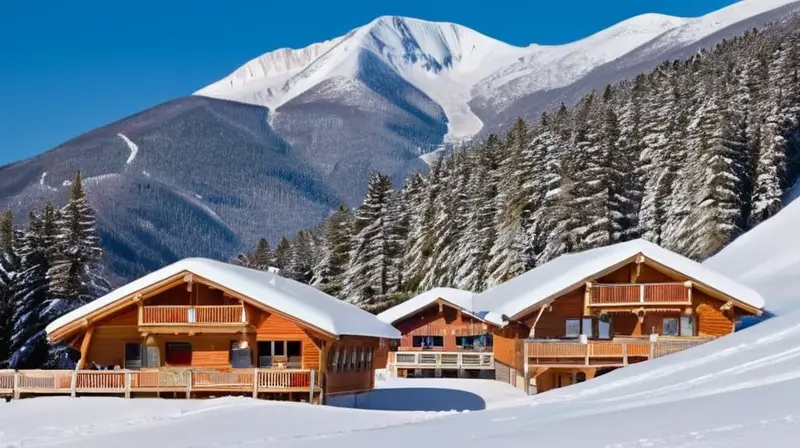 Un paisaje invernal vibrante con montañas nevadas