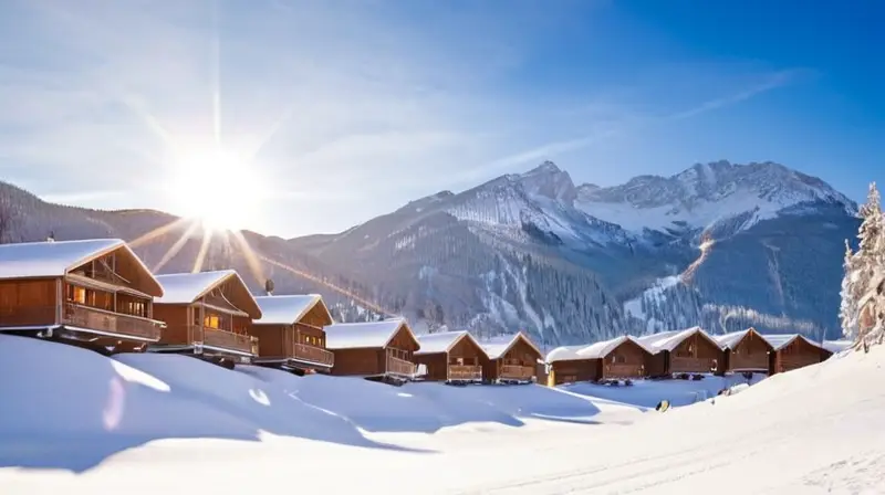 Un paisaje invernal de montañas cubiertas de nieve