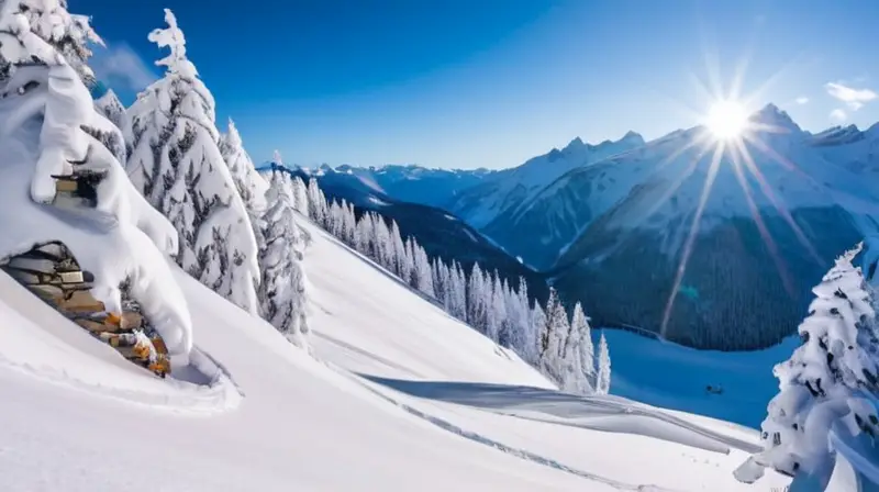 Un paisaje invernal de montañas nevadas