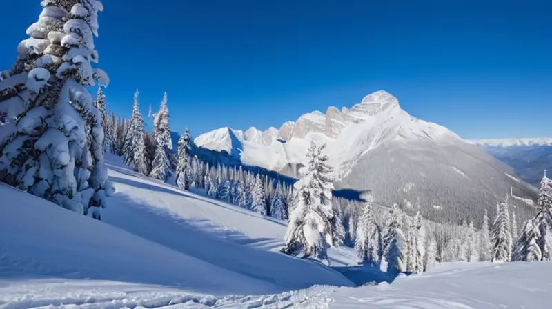 Montañas nevadas con picos afilados