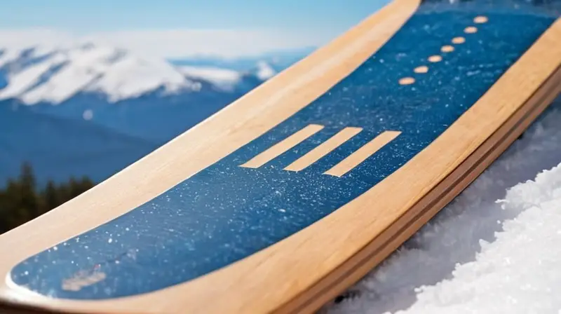 Diseño elegante de snowboard con gráficos vibrantes