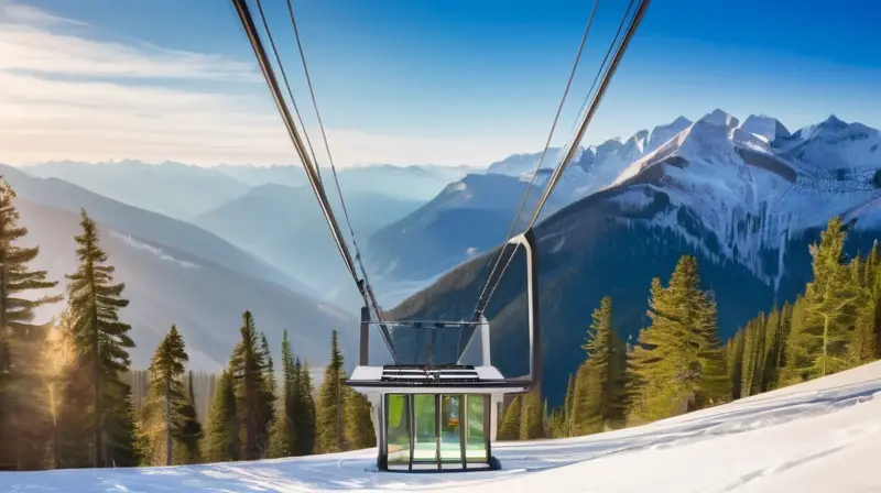 Un paisaje montañoso invernal con picos nevados