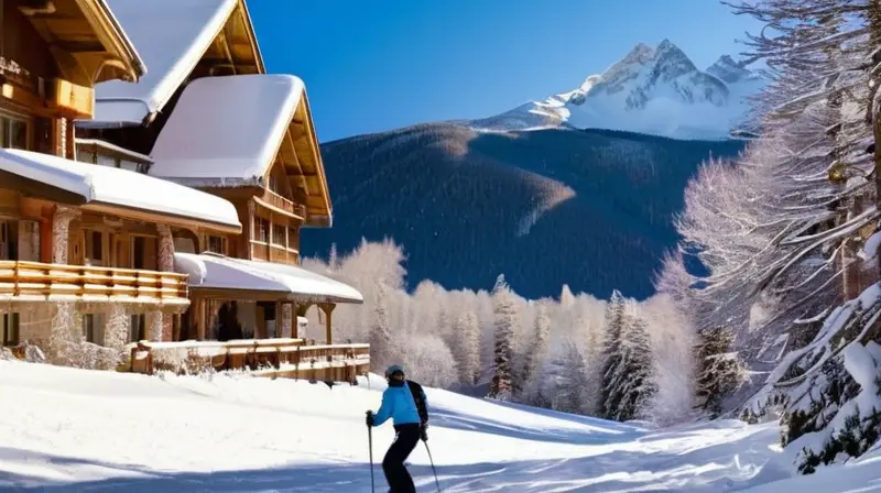 Un paisaje invernal de montañas cubiertas de nieve