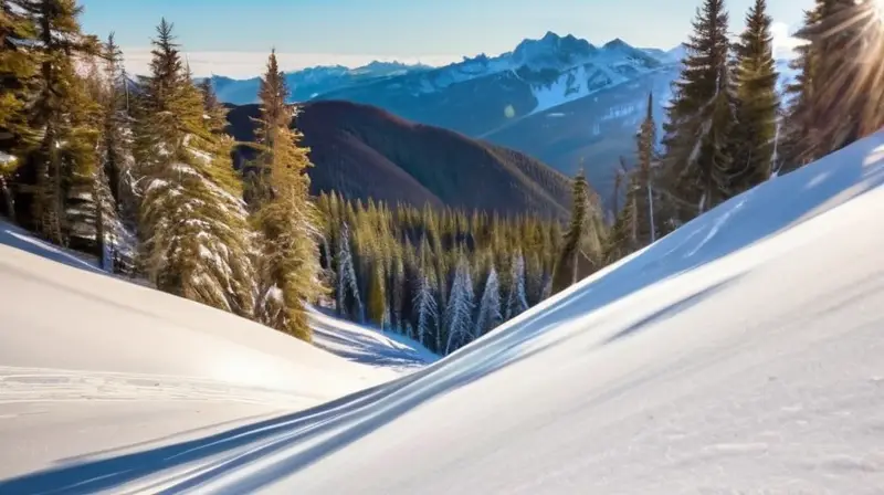 Un paisaje invernal de montañas nevadas