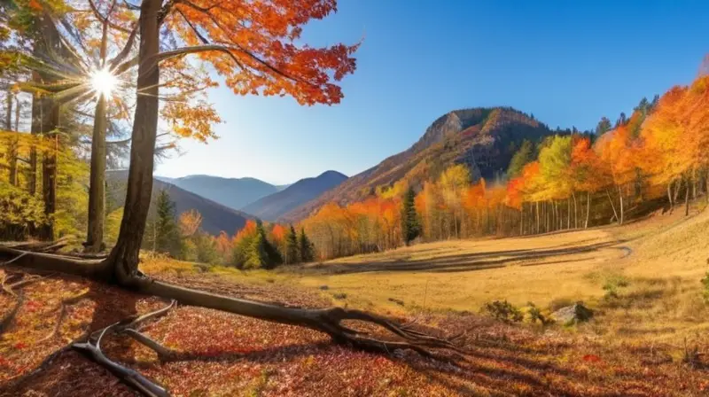 Un paisaje de valle con colinas